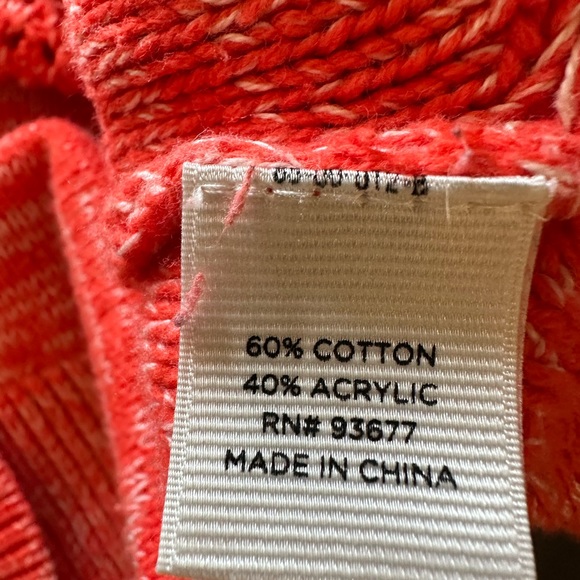 Stylus Orange and White Long Sleeve Crew Neck Women’s Sweater. Size Large - Picture 6 of 8